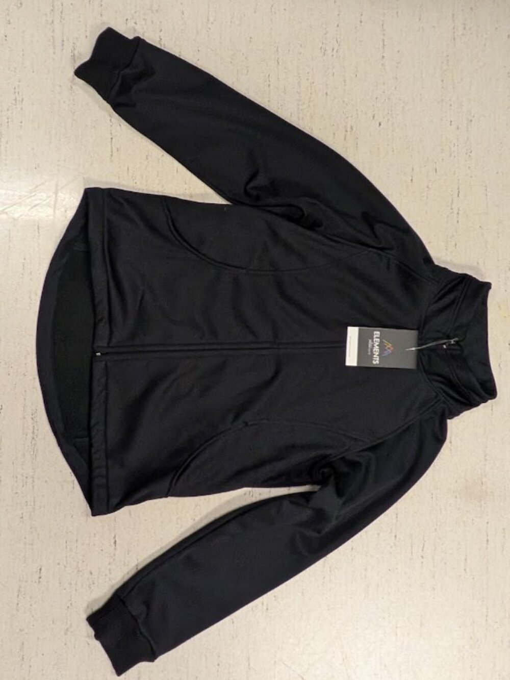 Elements Athleisure Women's Gathered Anorak Jacket, sz L, Black